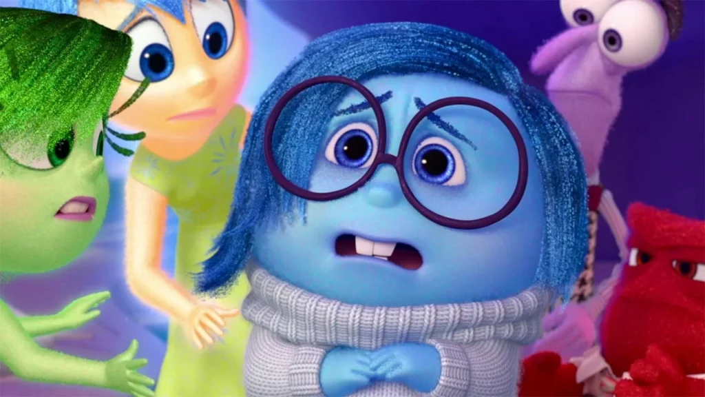 Personagem Tristeza do filme Divertida Mente da Pixar